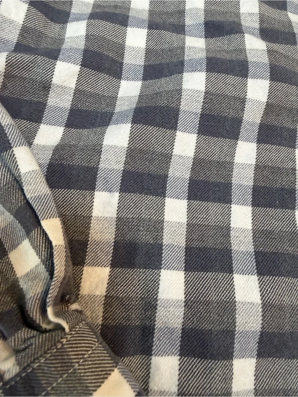 Banana Republic Luxe Flannel Slim Fit Button Shirt Mens Large Gray Plaid Long Sl